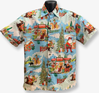 Cowboy Christmas Hawaiian Shirt- Made in USA